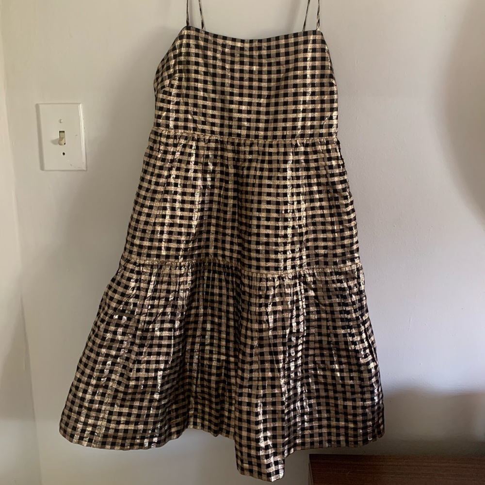 J.Crew Tiered Gingham Dress